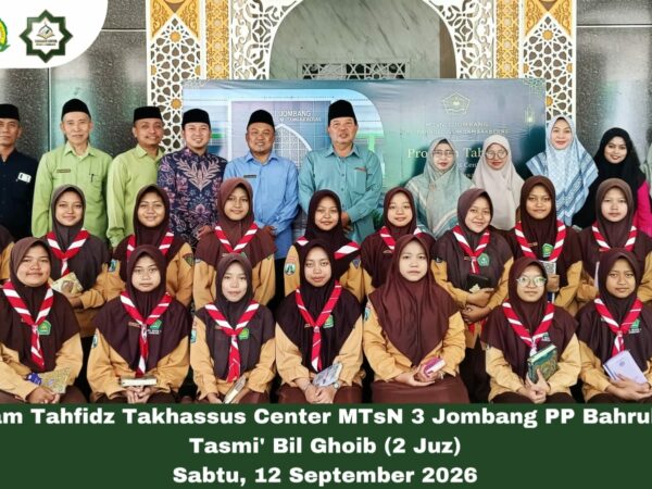 MTsN 3 Jombang Gelar Tasmi’ Bil Ghoib 2 Juz, Bekali Siswa Menjadi Generasi Qur’ani