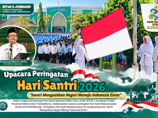 MTsN 3 Jombang Gelar Upacara Peringatan Hari Santri 2026