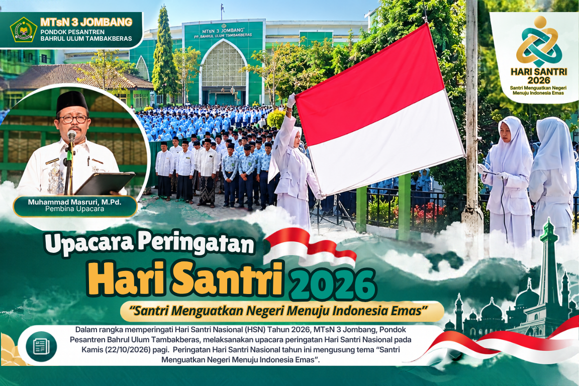 MTsN 3 Jombang Gelar Upacara Peringatan Hari Santri 2026