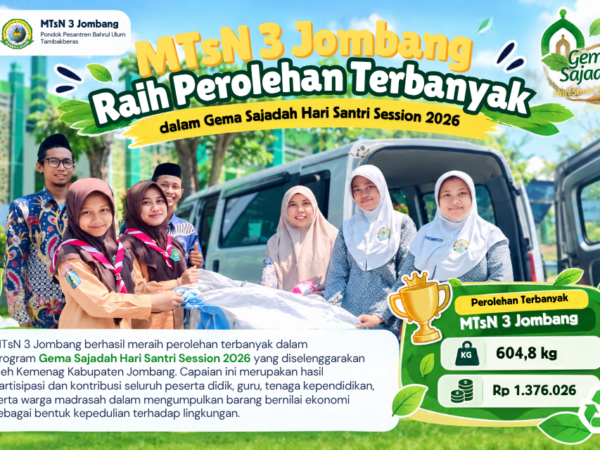 MTsN 3 Jombang Raih Perolehan Terbanyak dalam Gema Sajadah Hari Santri Session 2026